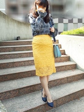 「Miminy Piminy（ミミニー ピミニー）のアイテム（シューズ）」を使った、こうめさん（レディース・155cm）の秋コーディネート