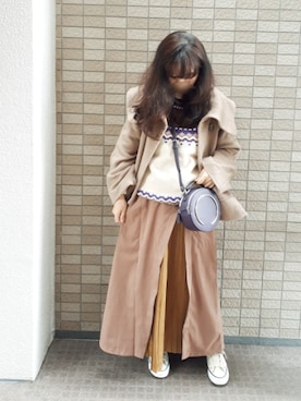 「Supreme.La.La.（シュープリームララ）のアイテム（ジャケット/アウター）」を使った、こうめさん（レディース・155cm）の冬コーディネート
