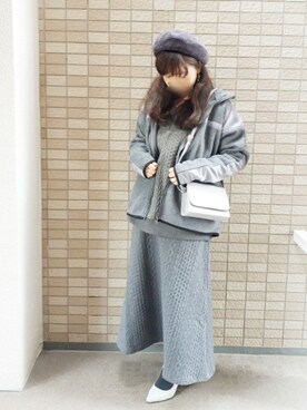 「ZIP FIVE（ジップファイブ）のアイテム（ブルゾン）」を使った、こうめさん（レディース・155cm）の春コーディネート