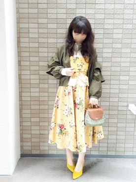 「rps（アールピーエス）のアイテム（ブルゾン）」を使った、こうめさん（レディース・155cm）の春コーディネート