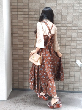 「Supreme.La.La.（シュープリームララ）のアイテム（シューズ）」を使った、こうめさん（レディース・155cm）の夏コーディネート