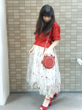 「夢展望（ユメテンボウ）のアイテム」を使った、こうめさん（レディース・155cm）の夏コーディネート