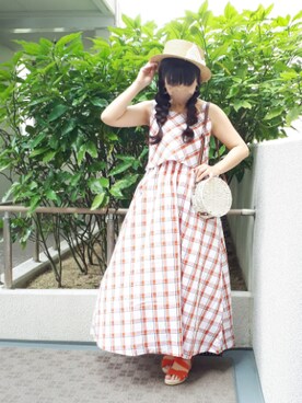 「BONICA DOT（ボニカドット）のアイテム」を使った、こうめさん（レディース・155cm）の夏コーディネート