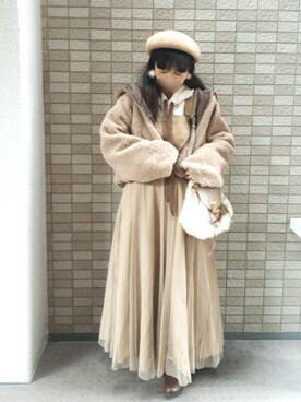 「ADOLESCENCE （アドレセンス）のアイテム（ブルゾン）」を使った、こうめさん（レディース・155cm）の秋コーディネート