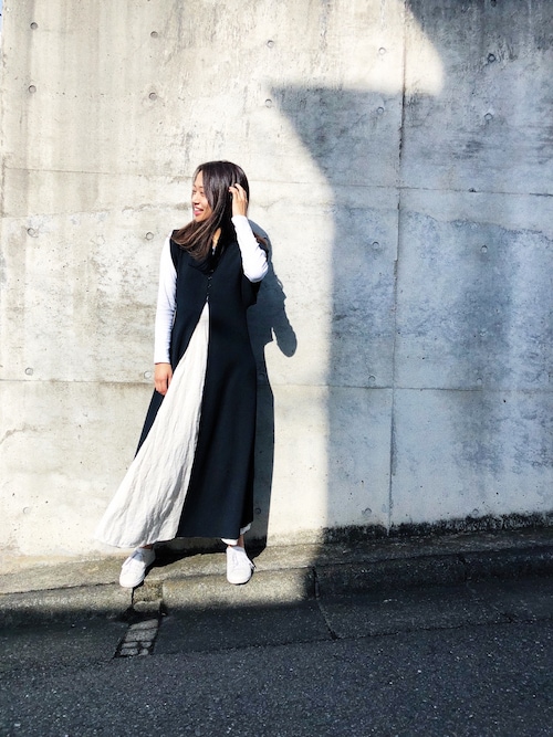 CLANE（クラネ）の「W FACE LONG KNIT ONE PIECE（ワンピース）」 - WEAR
