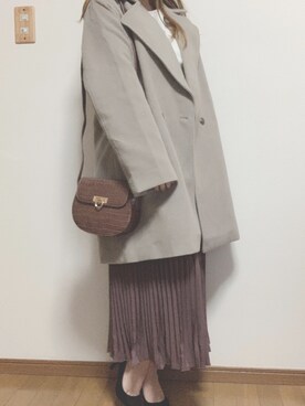「福袋コーデ」｜「アイテム（ジャケット/アウター）」を使った、maruuさん（レディース・150cm）の冬コーディネート