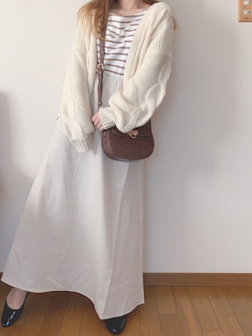 「FLOVE（フローブ）のアイテム」を使った、maruuさん（レディース・150cm）の春コーディネート