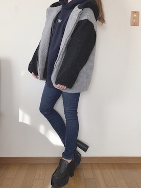 「FLOVE（フローブ）のアイテム」を使った、maruuさん（レディース・151cm）の冬コーディネート