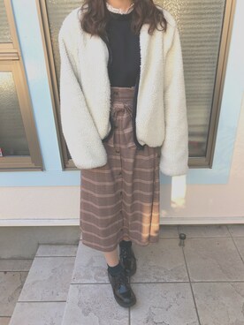ayk☺︎さん（レディース・158cm）の冬コーディネート