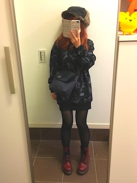 「ScoLar Parity（スカラーパリティ）のアイテム（スウェット）」を使った、まゆごんさん（レディース・143cm）の冬コーディネート