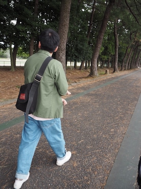 「CONVERSE（コンバース）のCONVERSE コンバース ジャック パーセル / JACK PURCEL（スニーカー）」を使った、ぐまさんさん（メンズ・165cm）の秋コーディネート