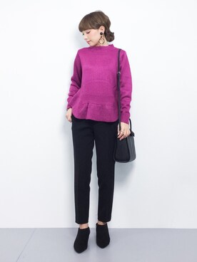 ayumi  sato さん（レディース・155cm）の冬コーディネート