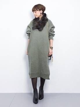 ayumi  sato さん（レディース・155cm）の冬コーディネート