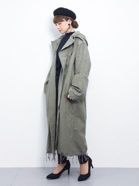 「calpestabile morbido（カルペスタビレモルビド）の【CLASSY. 12月号掲載】 CALPESTABILE MORBIDO/スマートフィット7.5cmパンプス（パンプス）」を使った、ayumi  sato さん（レディース・155cm）の冬コーディネート