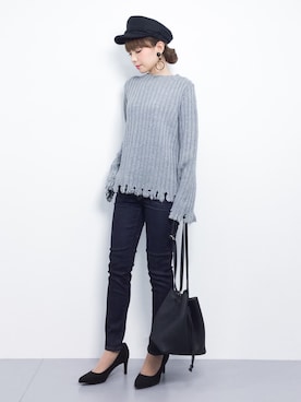 ayumi  sato さん（レディース・155cm）の冬コーディネート