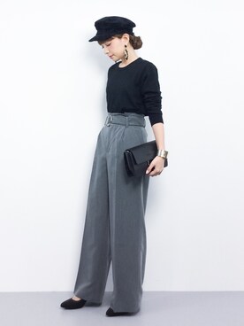 ayumi  sato さん（レディース・155cm）の冬コーディネート