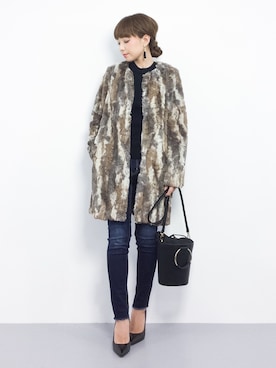 ayumi  sato さん（レディース・155cm）の冬コーディネート