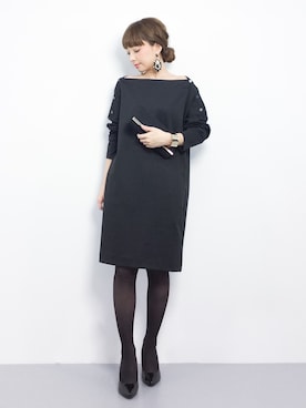 「Accessorize（アクセサライズ）のアイテム（クラッチバッグ）」を使った、ayumi  sato さん（レディース・155cm）の冬コーディネート