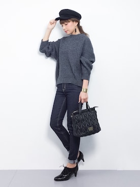 ayumi  sato さん（レディース・155cm）の冬コーディネート