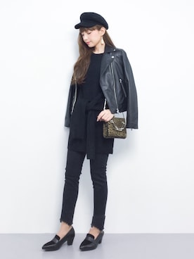 「Factor=（ファクターイコール）のアイテム（帽子）」を使った、ayumi  sato さん（レディース・155cm）の冬コーディネート