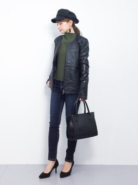 ayumi  sato さん（レディース・155cm）の冬コーディネート