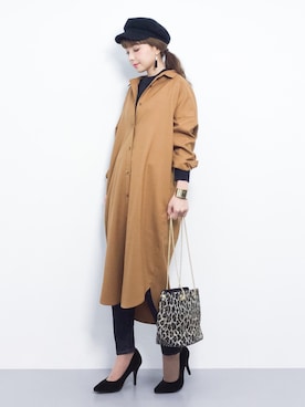 「Factor=（ファクターイコール）のアイテム（帽子）」を使った、ayumi  sato さん（レディース・155cm）の冬コーディネート
