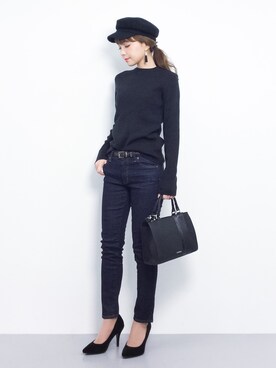 「Factor=（ファクターイコール）のアイテム（帽子）」を使った、ayumi  sato さん（レディース・155cm）の冬コーディネート