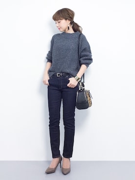 ayumi  sato さん（レディース・155cm）の冬コーディネート