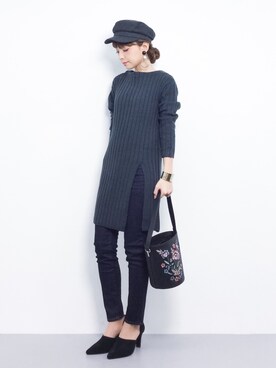 ayumi  sato さん（レディース・155cm）の冬コーディネート