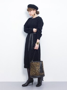 ayumi  sato さん（レディース・155cm）の冬コーディネート