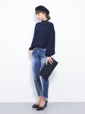 ayumi  sato さん（レディース・155cm）の冬コーディネート