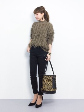 ayumi  sato さん（レディース・155cm）の冬コーディネート