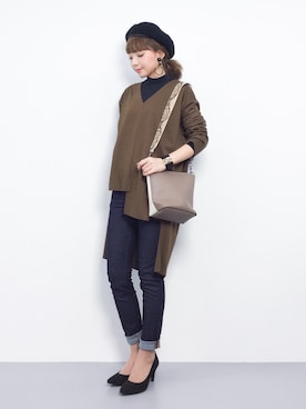 ayumi  sato さん（レディース・155cm）の冬コーディネート