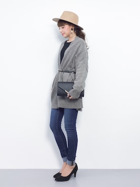 「Luz Llena (NEY)（ラズレナニー）のアイテム（バッグ）」を使った、ayumi  sato さん（レディース・155cm）の冬コーディネート