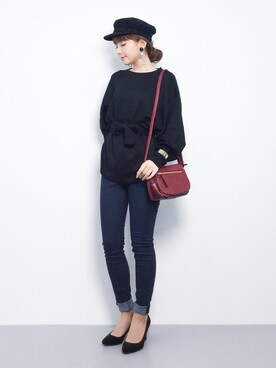 ayumi  sato さん（レディース・155cm）の冬コーディネート