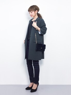 ayumi  sato さん（レディース・155cm）の冬コーディネート