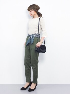 「Mathilda（マチルダ）の【Mathilda】ラウンドトゥパンプス MI1002/with・Ray掲載（パンプス）」を使った、ayumi  sato さん（レディース・155cm）の春コーディネート