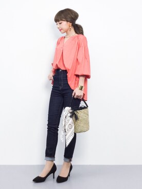 「Mathilda（マチルダ）の【Mathilda】ラウンドトゥパンプス MI1002/with・Ray掲載（パンプス）」を使った、ayumi  sato さん（レディース・155cm）の春コーディネート