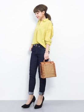 「Miminy Piminy（ミミニー ピミニー）のアイテム（パンプス）」を使った、ayumi  sato さん（レディース・155cm）の春コーディネート