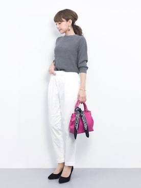 「RANAN（ラナン）のアイテム（バッグ）」を使った、ayumi  sato さん（レディース・155cm）の春コーディネート