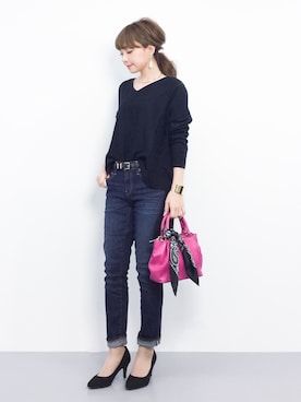 「RANAN（ラナン）のアイテム（バッグ）」を使った、ayumi  sato さん（レディース・155cm）の春コーディネート