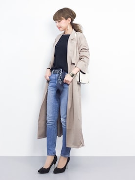 「Miminy Piminy（ミミニー ピミニー）のアイテム（パンプス）」を使った、ayumi  sato さん（レディース・155cm）の春コーディネート