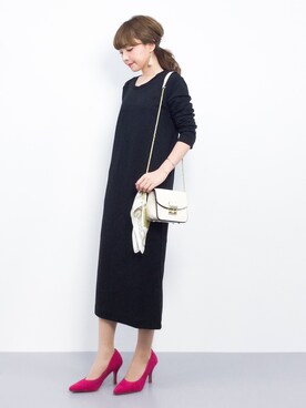 「titivate（ティティベイト）の8.5cmヒールポインテッドトゥパンプス（パンプス）」を使った、ayumi  sato さん（レディース・155cm）の春コーディネート