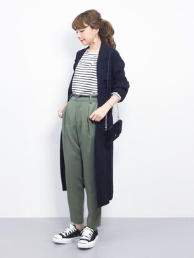 「STUDIOUS（ステュディオス）のアイテム（トレンチコート）」を使った、ayumi  sato さん（レディース・155cm）の春コーディネート