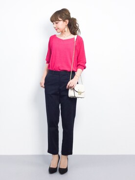 「Miminy Piminy（ミミニー ピミニー）のアイテム（シューズ）」を使った、ayumi  sato さん（レディース・155cm）の春コーディネート