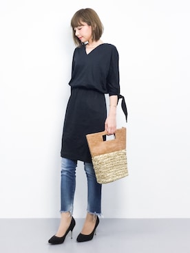 「Miminy Piminy（ミミニー ピミニー）のアイテム（シューズ）」を使った、ayumi  sato さん（レディース・155cm）の春コーディネート