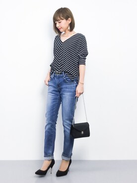 「Miminy Piminy（ミミニー ピミニー）のアイテム（シューズ）」を使った、ayumi  sato さん（レディース・155cm）の春コーディネート