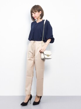 「Miminy Piminy（ミミニー ピミニー）のアイテム（シューズ）」を使った、ayumi  sato さん（レディース・155cm）の春コーディネート