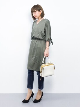 「Miminy Piminy（ミミニー ピミニー）のアイテム（シューズ）」を使った、ayumi  sato さん（レディース・155cm）の春コーディネート