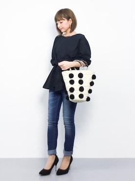 「Miminy Piminy（ミミニー ピミニー）のアイテム（シューズ）」を使った、ayumi  sato さん（レディース・155cm）の春コーディネート